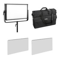 Luxli Taiko 2x1 Panel LED RGB Completo - 12,555 Lux, Control DMX y Bluetooth, Incluye 2 Di