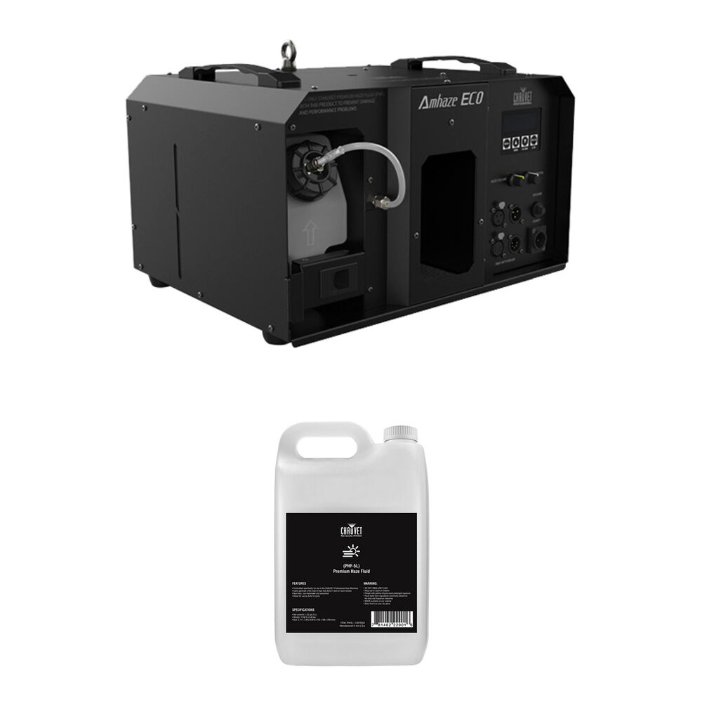 CHAUVET Professional Amhaze ECO Máquina de Humo a Base de Agua con Fluido de Humo de 1.3
