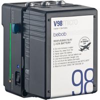 bebob MLmicro Batería Li-Ion V-Mount 14.4V 43Wh con Carga Rápida y Múltiples Salidas