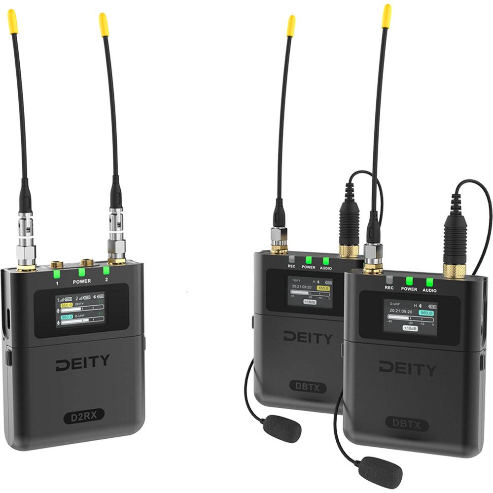Deity Microphones Theos Digital Sistema Inalámbrico de Micrófono Lavalier Omni para 2 Pe