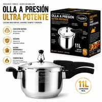 Olla a presión Valeska de acero inoxidable 11 litros
