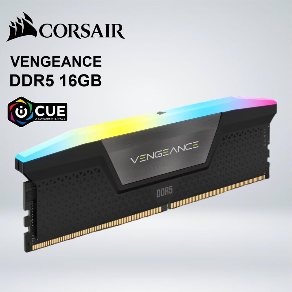 MEMORIA CORSAIR VENGEANCE RGB 1X16GB DDR5 5600 CL40 BLACK