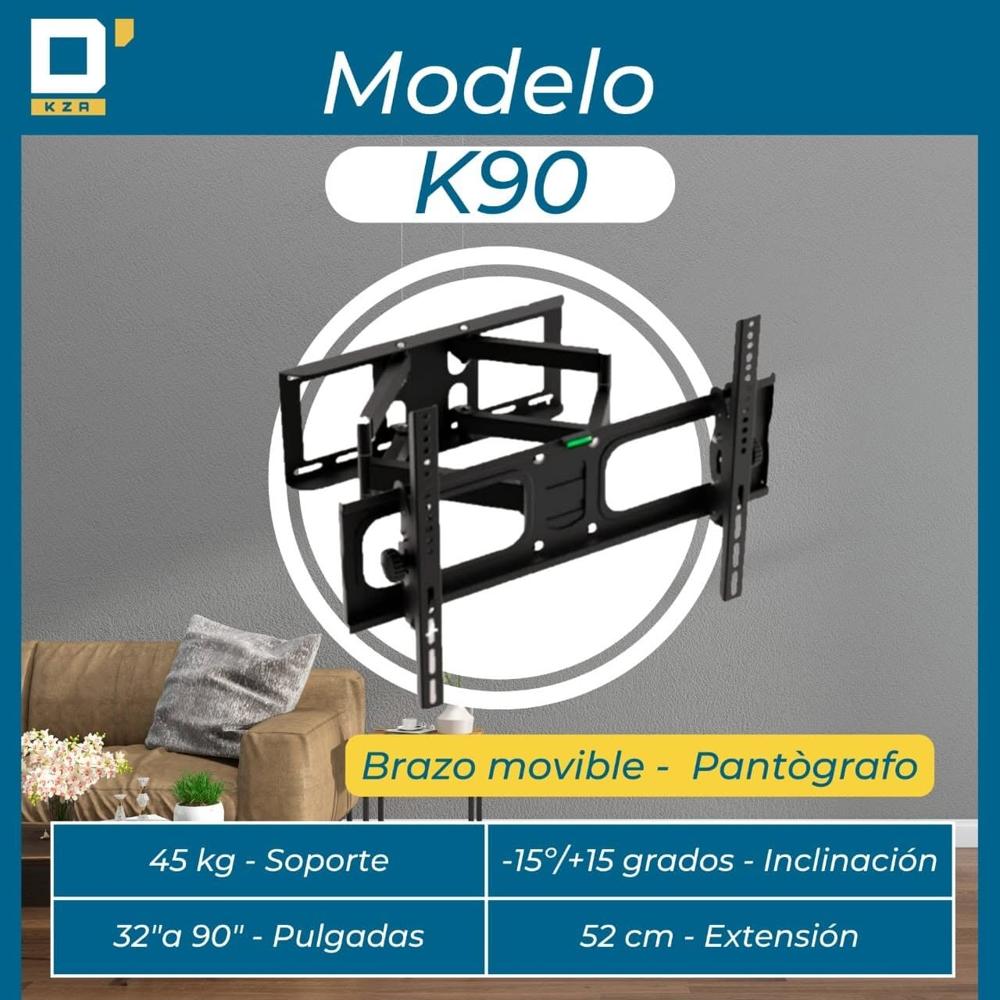 Rack Para Tv Doble Brazo K90  de 42 Hasta 80