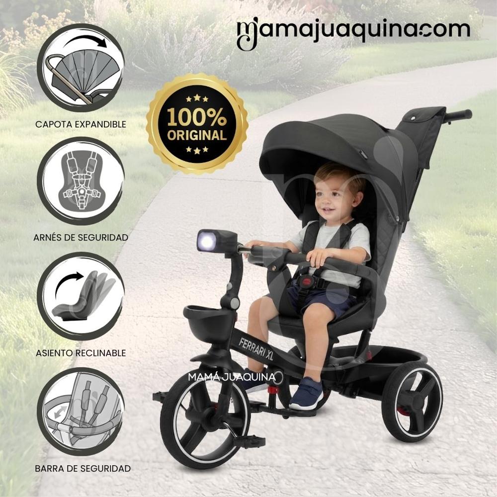 Triciclo Guiador para bebés FERRAN XL Edición Exclusiva Black