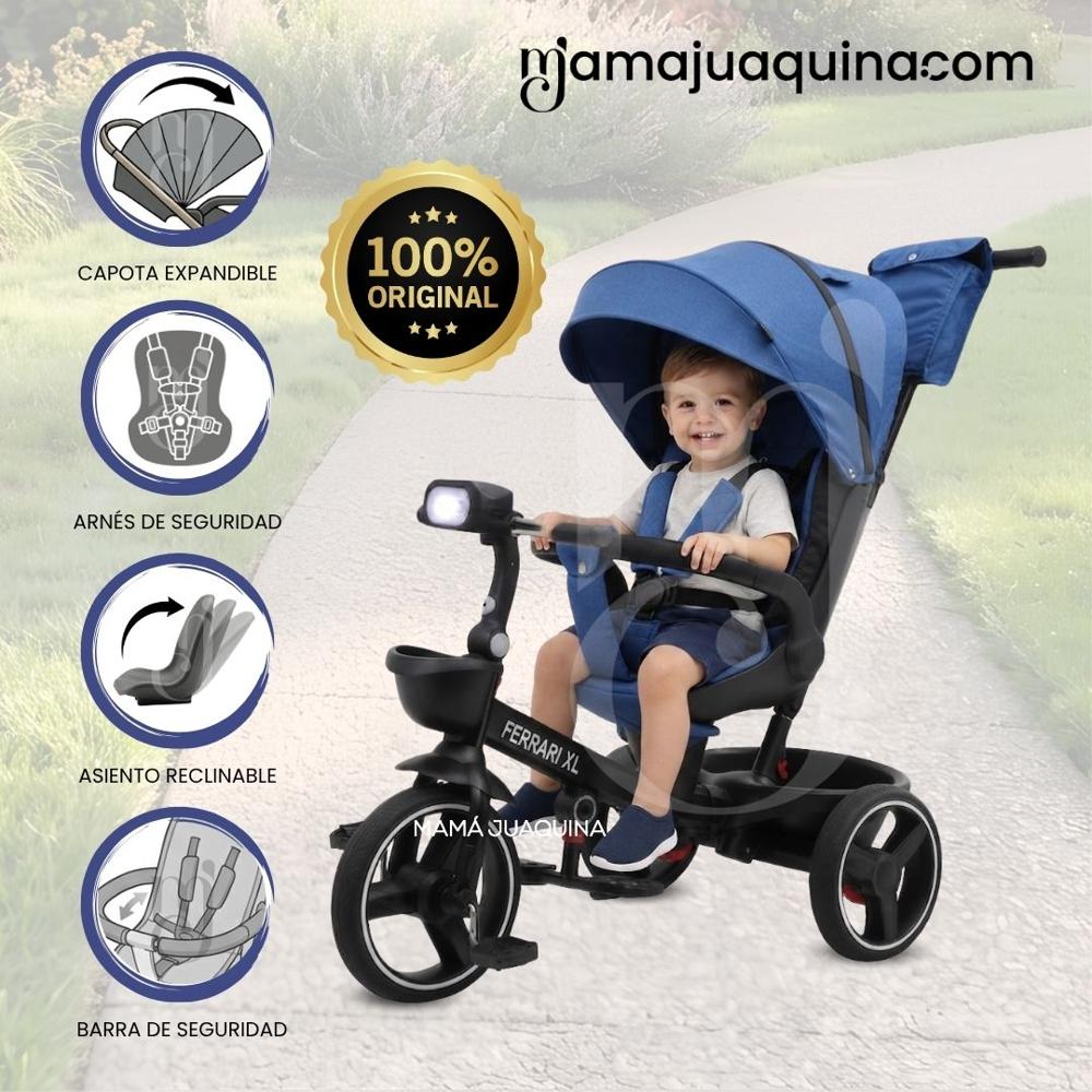 Triciclo Guiador para bebés FERRAN XL Edición Exclusiva Blue