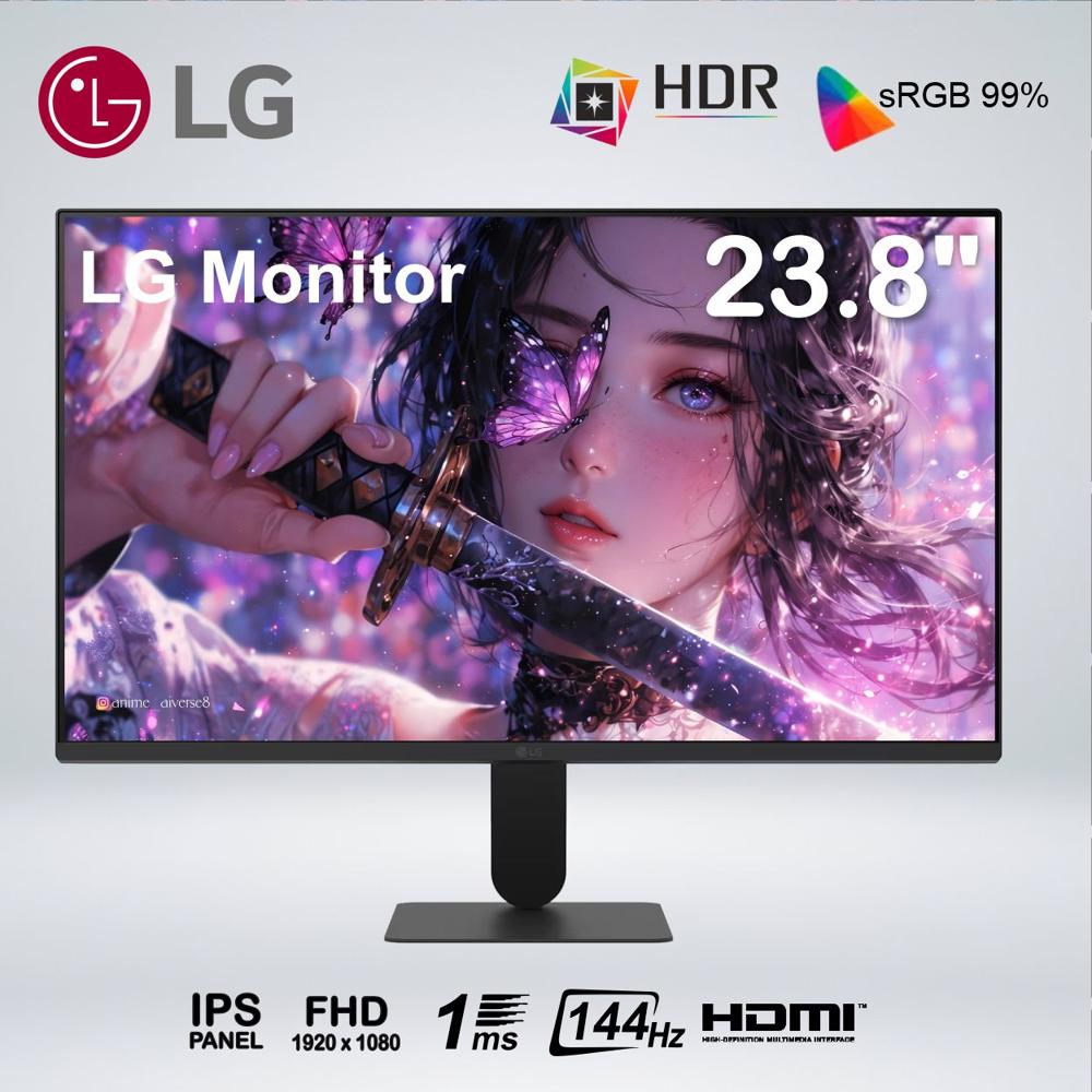 MONITOR ULTRAWIDE FULL HD 24'' IPS 144hz 1ms HDR10 AMDFreeSync modo game 24U411B-B