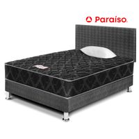 Dormitorio PARAISO Consul Black 1.5 Plazas + 1 Almohadas + Protector
