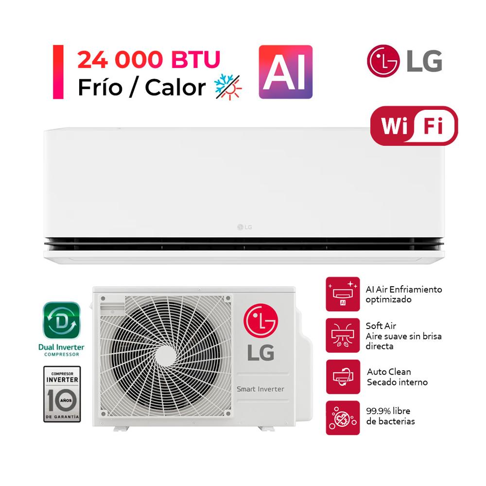 DUALCOOL Aire Acondicionado Inverter 24000 BTU Función frío calor con IA