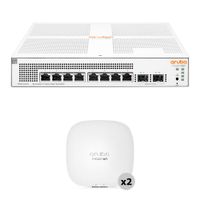 HPE Networking Instant On 1930 Switch 8-Port PoE+ con 2 Puntos de Acceso AP22, Wi-Fi 6, 17