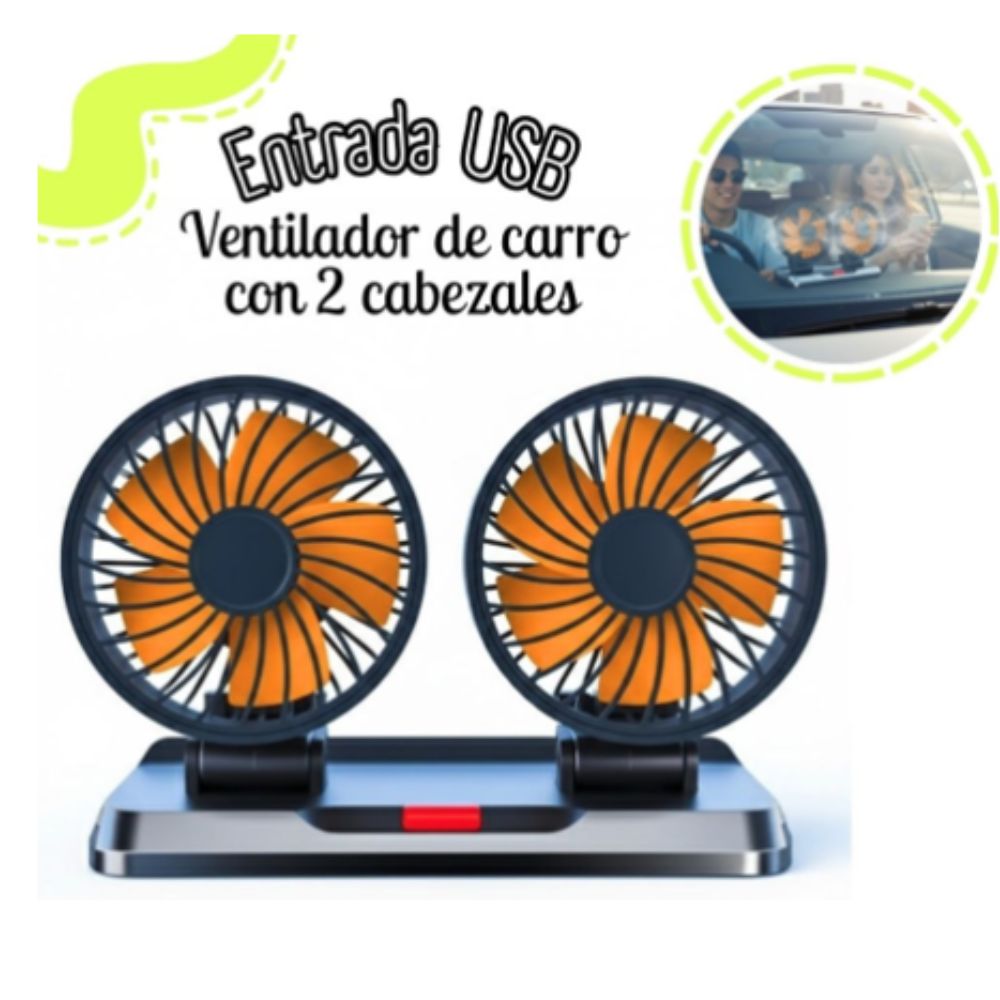 VENTILADOR PARA AUTO DE DOBLE CABEZAL