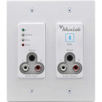 MuxLab Panel de Audio Bluetooth y RCA/3.5mm a Dante - Soporte AES67, PoE, Color Blanco