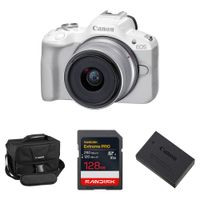 Canon EOS R50 Cámara Mirrorless 24.2MP con Lente RF-S 18-45mm f/4.5-6.3 IS STM y Kit Esen
