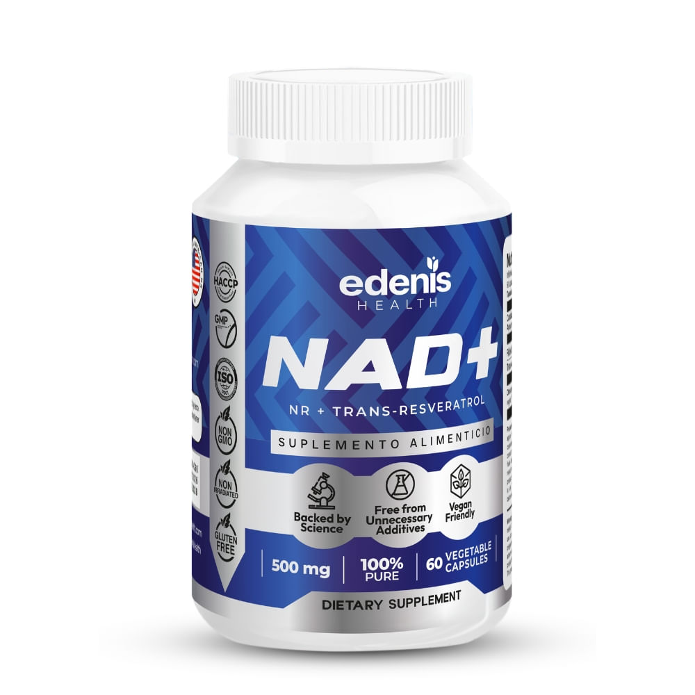 NR Trans-resveratrol NAD Edenis Health 60 Cápsulas