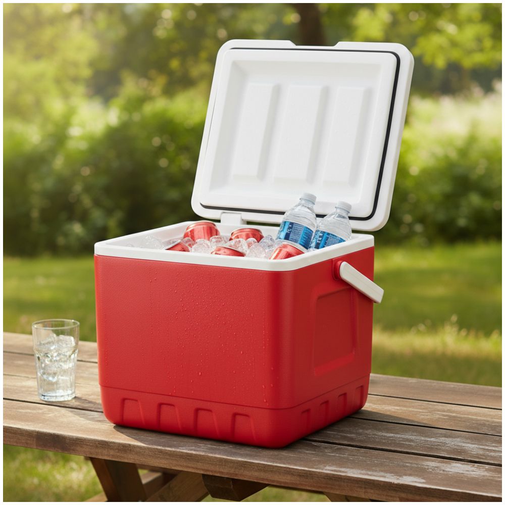 Cooler 20 Litros Basa YcePro Poliuretano Con Aislamiento Térmico Interno Rojo