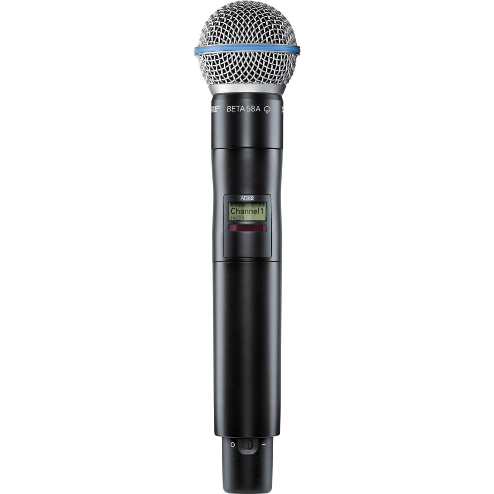 Shure ADX2/B58 Micrófono Inalámbrico de Mano Digital con Cápsula Beta 58A, Supercardioi
