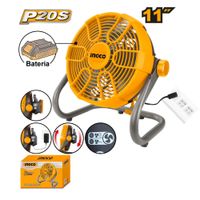 Ventilador Inalámbrico e Eléctrico Ingco 11 pulg. 20V Y 220V CFALI2002