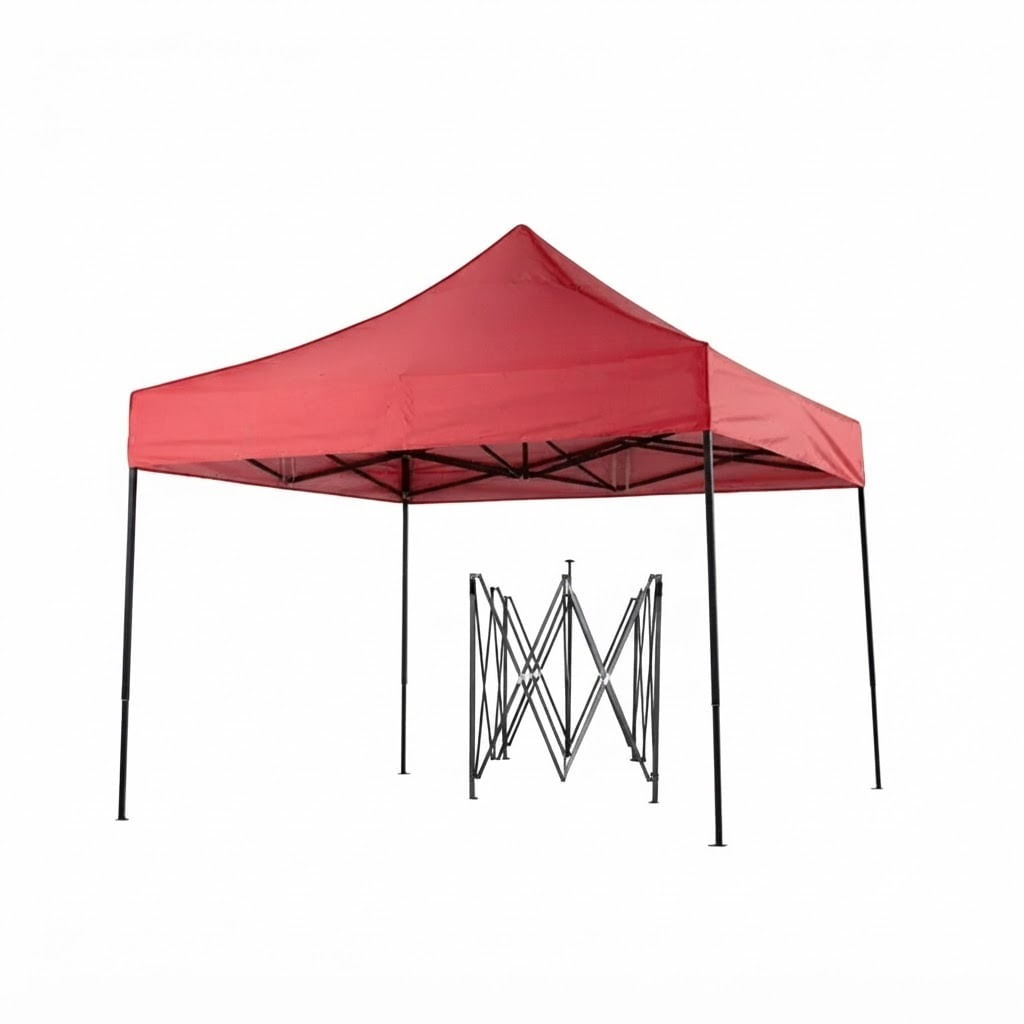Carpa Para Jardin Exteriores Con Toldo Plegable De Lona Impermeable 3x3m