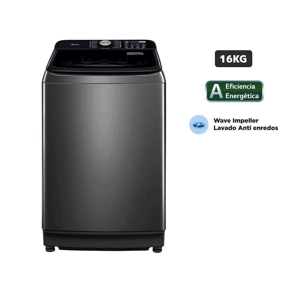 Lavadora MIDEA Carga Superior 16Kg MA512W160 Titanium