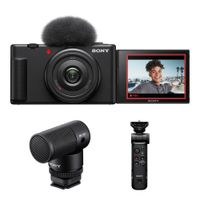 Sony ZV-1F Cámara de Vlogging con Kit de Creación de Contenido - Incluye Micrófono ECM-