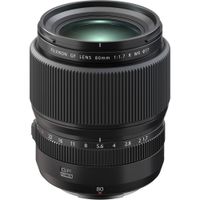 FUJIFILM GF 80mm f/1.7 R WR - Lente Prime para Formato Medio, Abertura Máxima f/1.7, Auto