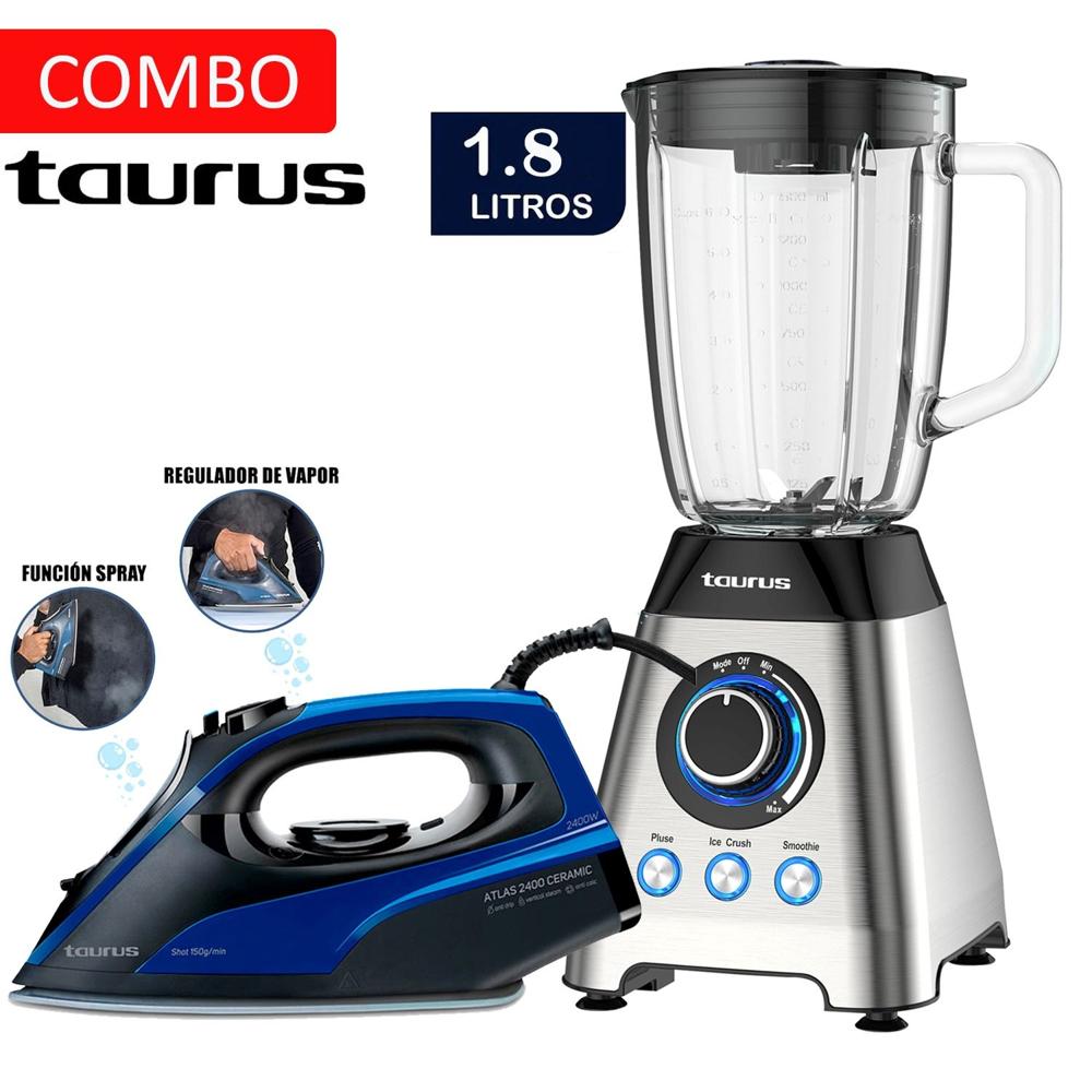 Combo Taurus Licuadora EXPERT 800 1.8 Litros 800 Watts Y Plancha ATLAS 2400