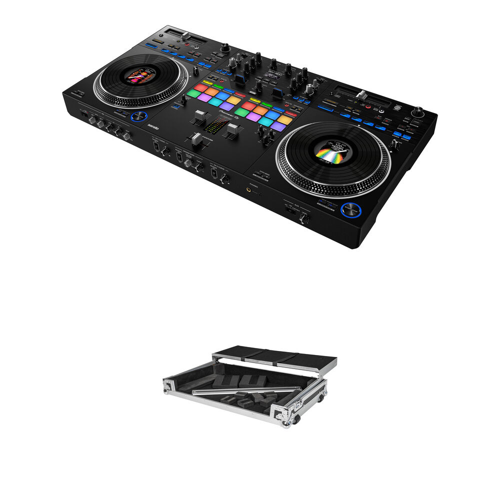 Pioneer DJ DDJ-REV7 Controlador Serato DJ Pro 2 Canales con Flight Case y Ruedas