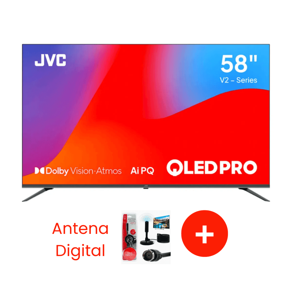Televisor Jvc 58 Qled Pro 4k Google Tv Smart Tv LT-58KM858 MAS Antena Digital