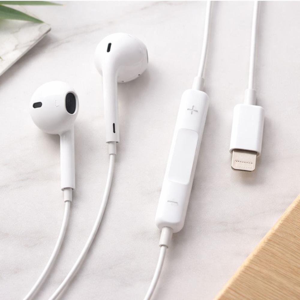 Audifonos Manos Libres Compatible Lightning Color Blanco