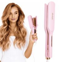 Plancha Onduladora Baihuo MY-7573 2 En 1 Para Crear Ondas Naturales Con Calentamiento Rápido