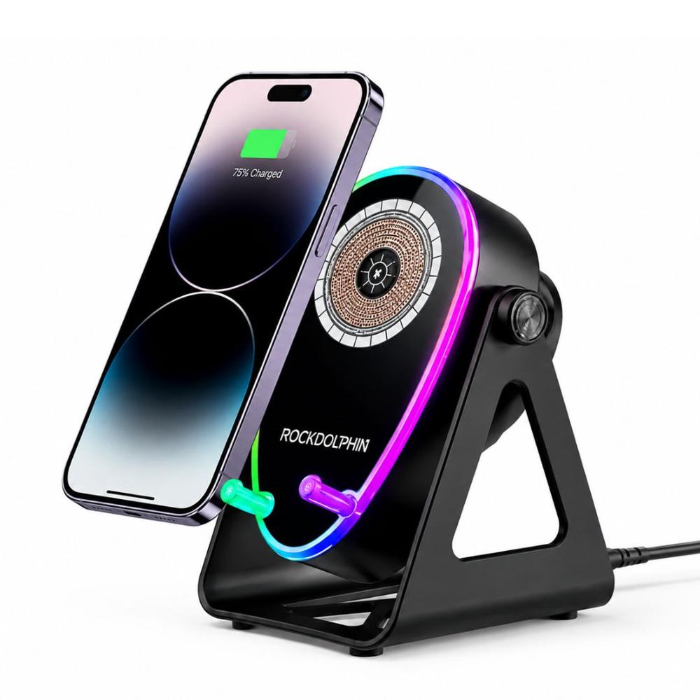 Soporte ajustable para teléfono 3 en 1 con altavoz Bluetooh Rgb
