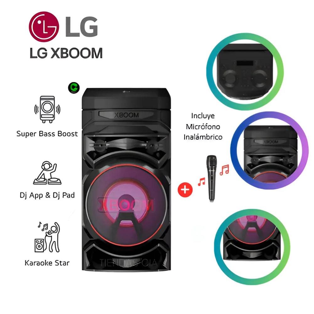 Torre de Sonido LG XBOOM RNC5 KARAOKE y Micrófono Inalambrico