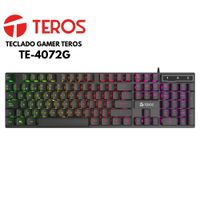 Teclado gamer TEROS TE-4072G RGB USB negro