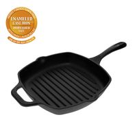 Sartén Rectangular Hierro Fundido Victoria 25cm Color Negro