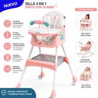 Silla de Comer Ebaby Asiento Reclinable DALI - Rosa