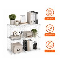 Pack2 Organizador de Almacenamiento con Rejillas 16pzs y Acabado Blanco Y Papel Regalo