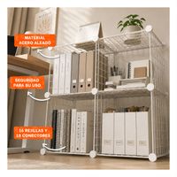 Pack2 Organizador Blanco con Rejillas Interconectables para Espacios 16pzs Y Regalo Sticker