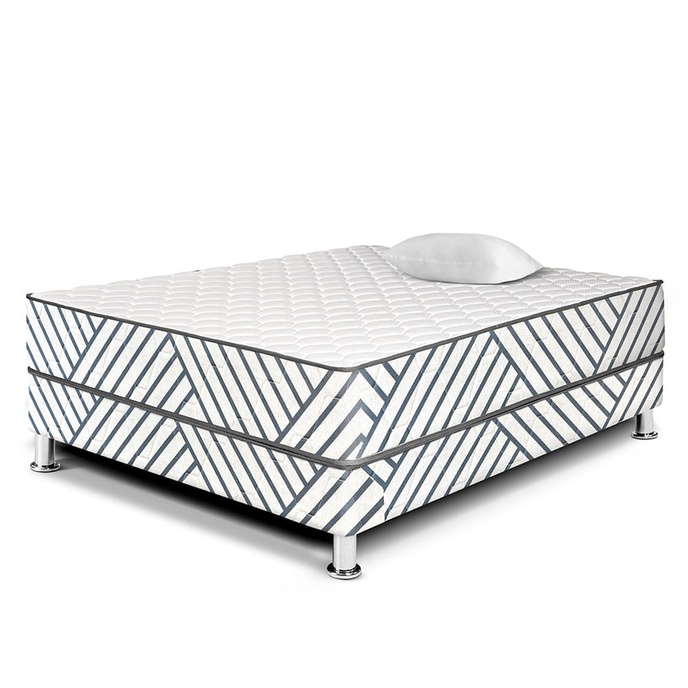 Cama VIVA HOME Palmera Plus 1.5 Plazas + 1 Almohada + 1 Protector
