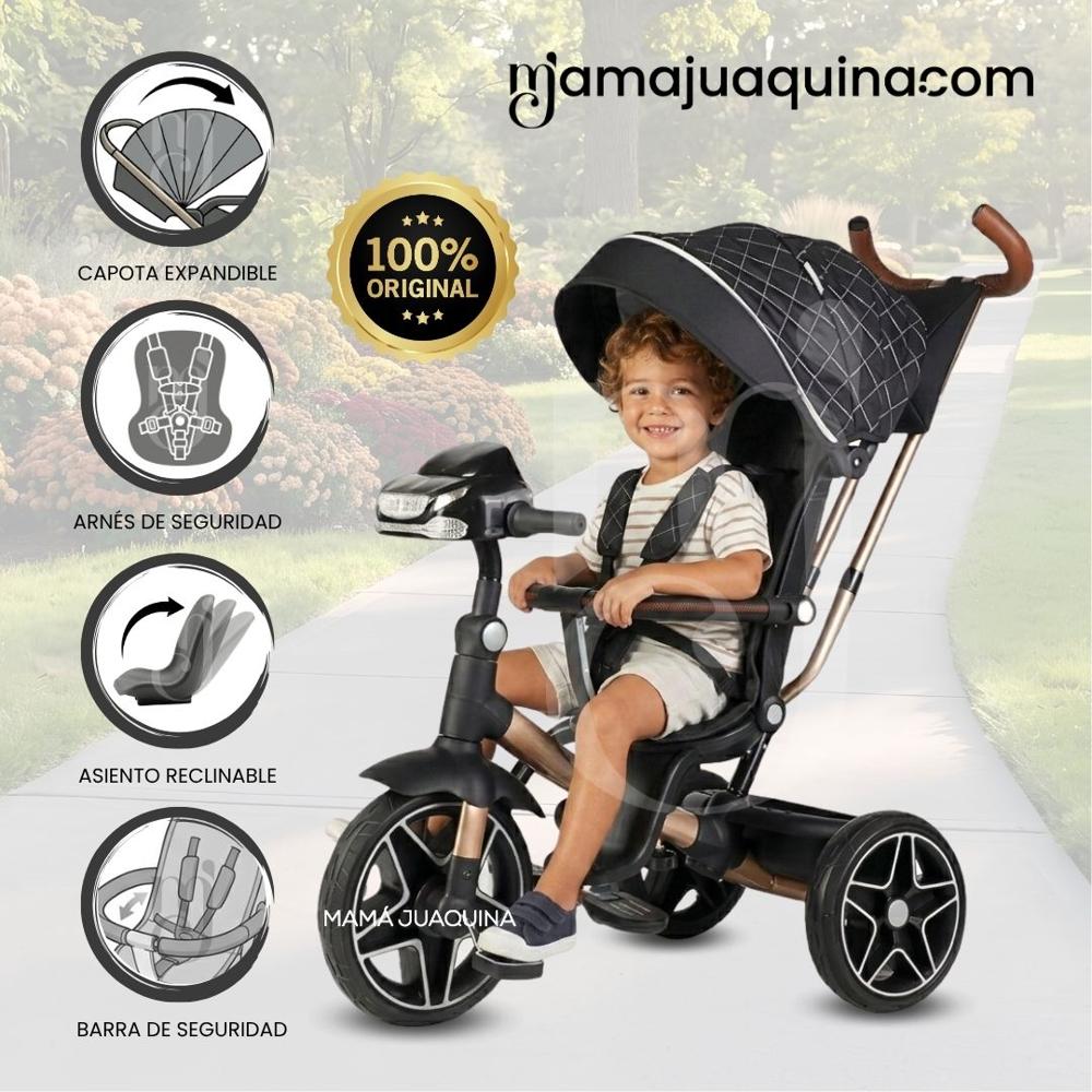Triciclo Guiador para bebés FOX NOVA Edición Limitada Black
