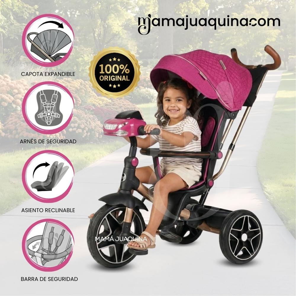 Triciclo Guiador para bebés FOX NOVA Edición Limitada Dark Pink