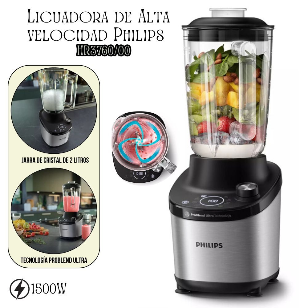 Licuadora de Alta velocidad Philips HR376000