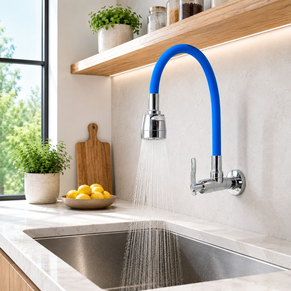 Caño Flexible para Lavadero Hardman 1/4 x 1/2 Azul