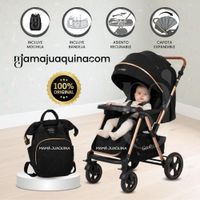 Coche Cuna de Lujo GEOBY con Mochila Black
