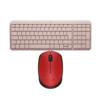 Combo Inalambrico Teclado K250 Rosado y Mouse M170 Rojo Logitech
