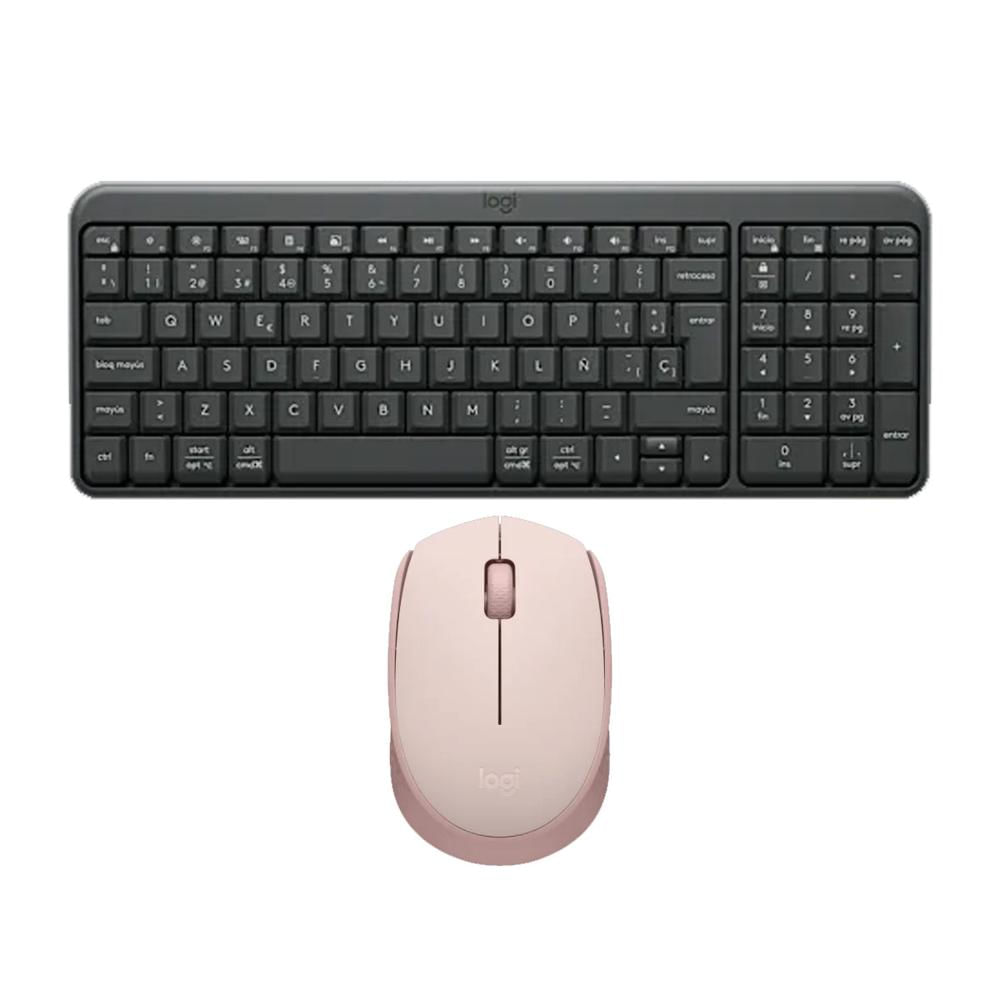 Combo Inalambrico Teclado K250 Negro y Mouse M170 Rosado Logitech