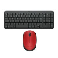 Combo Inalambrico Teclado K250 Negro y Mouse M170 Rojo Logitech