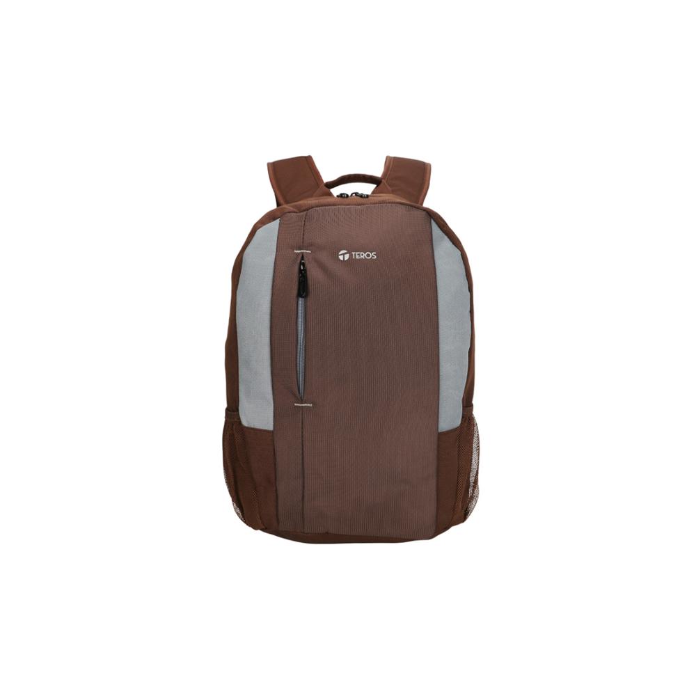 MOCHILA TEROS TE-9040BR PARA LAPTOPS DE HASTA 15.6 PULGADAS MARRÓN CON GRIS