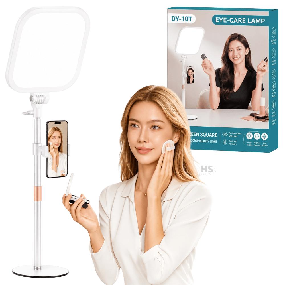 Aro De Luz Tipo Panel Led Con Tripode Soporte Para Celular Tres Modos De Iluminacion DY 10T