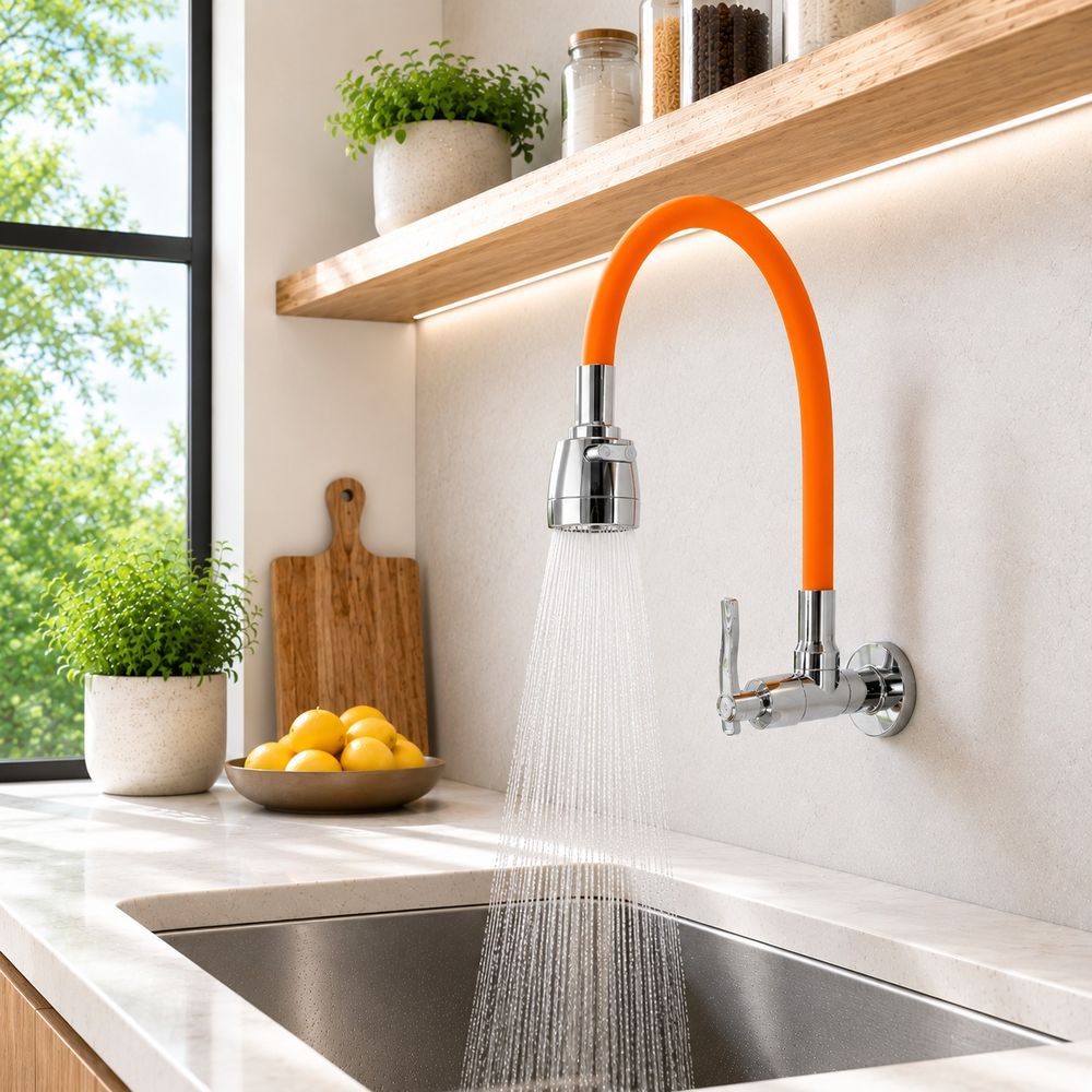 Caño Flexible para Lavadero Hardman 1/4 x 1/2 Naranja