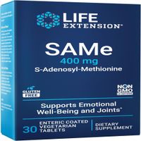 Life Extension SAMe 400 mg Salud Cerebral Hepática y Articular 30 Tabletas