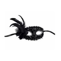 HALLOWEEN - Antifaz Halloween con plumas Misterio